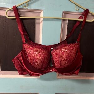 City Chic Red Balconette Bra